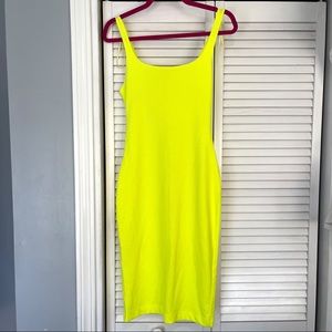 Zara Neon Green Body Con Dress